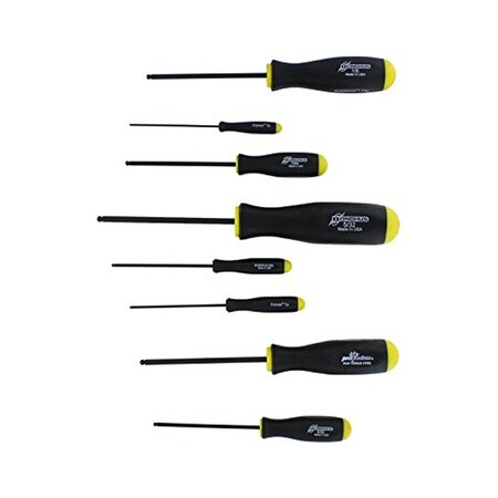 Bondhus 8-Pc Balldriver Screwdrivers W/ Prohold Tip Proguard Finish .050-5/32" 74632